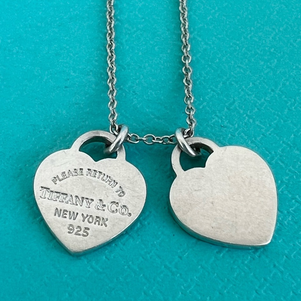 Tiffany & co double hearts necklace